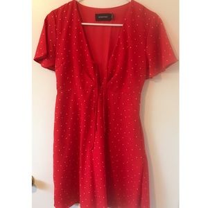 Mini Red Polkadot Dress